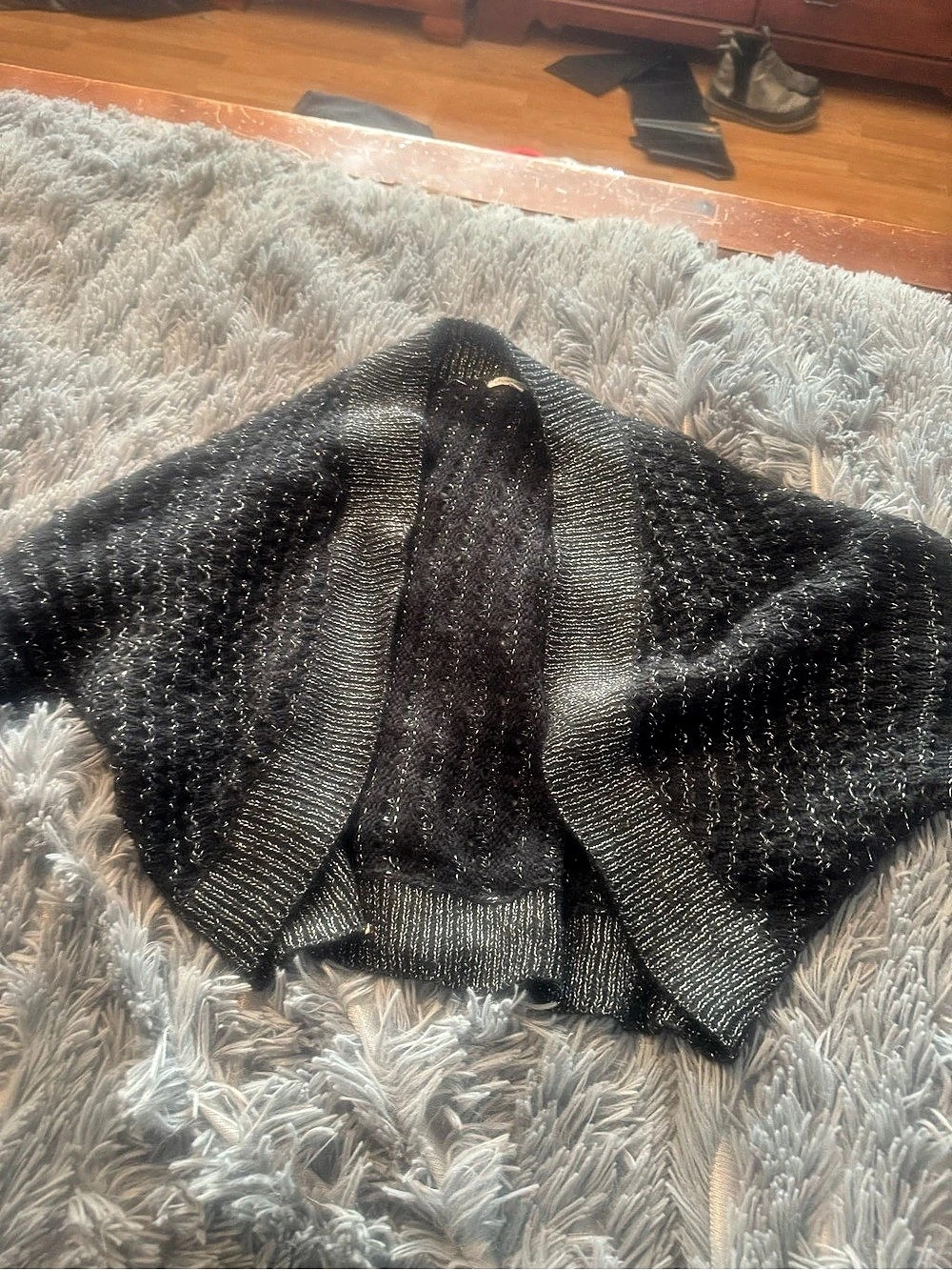 Charlotte Russe Black Knit Cardigan Size Large